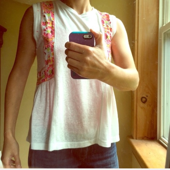 🎉HP✨New Free People Embroidered Tank Top pullover - Picture 4 of 8